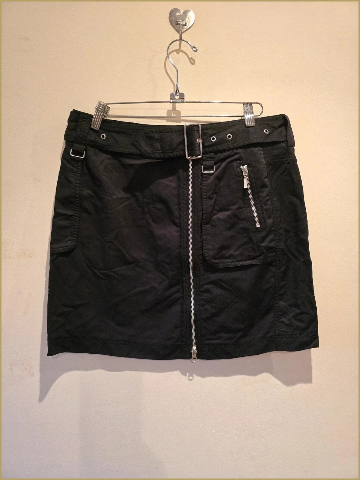 Falda corta negra de Reject-gorpcore y2k-talla 38 1