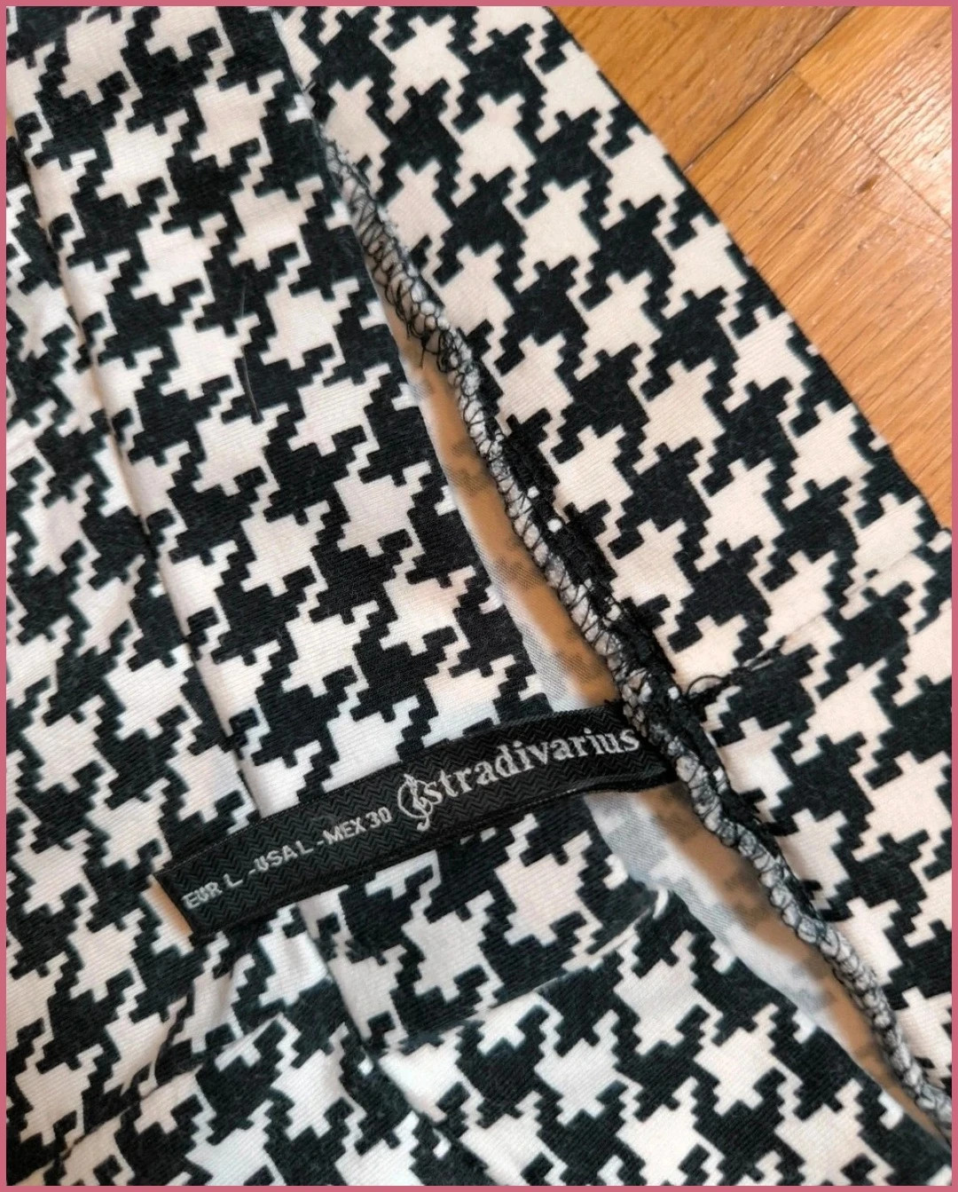 Leggings Stradivarius estampado pata de gallo / Talla L 3