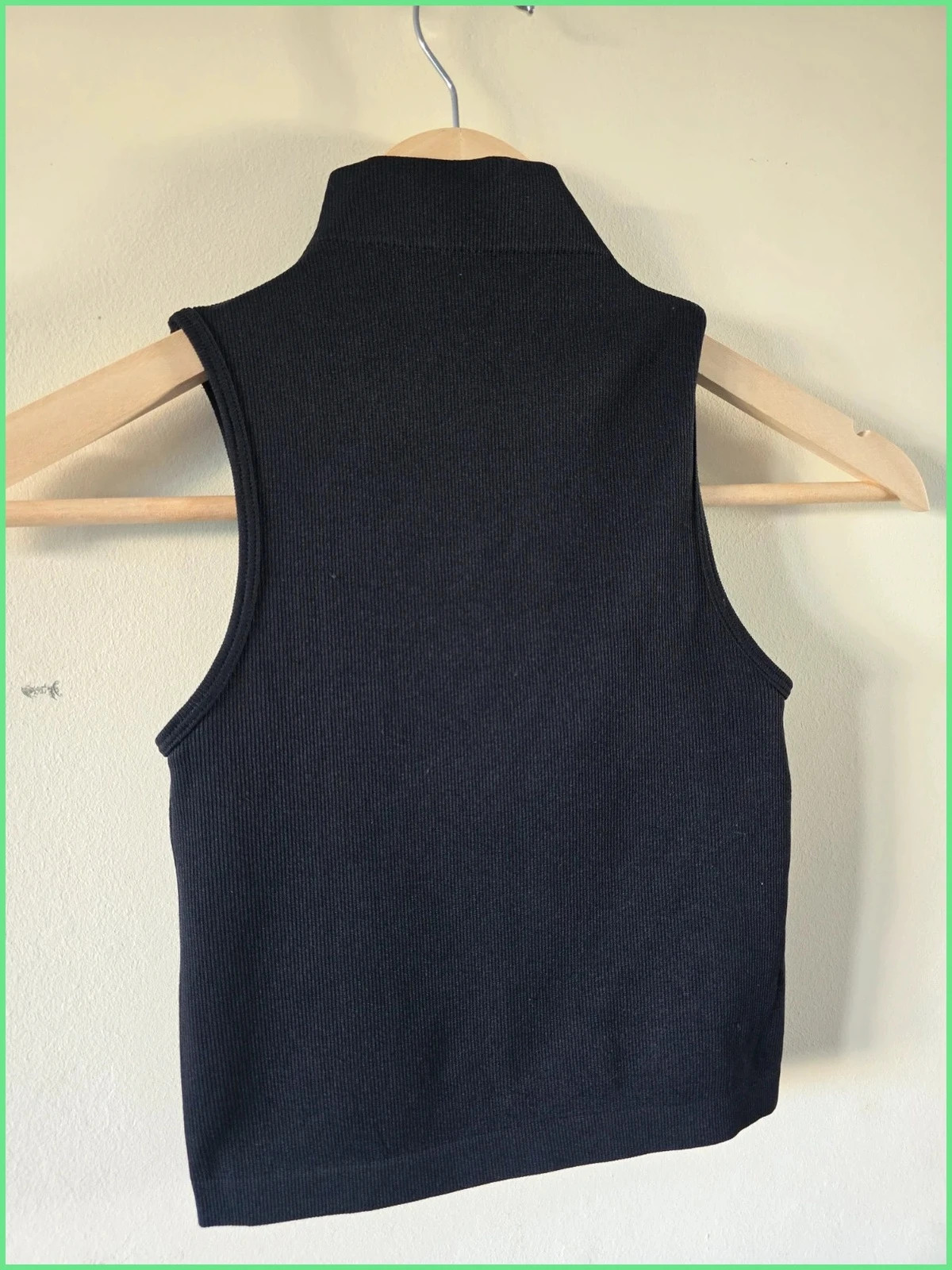 Top halter/sin mangas de cuello alto negro Pull&Bear-Talla XS-S 2