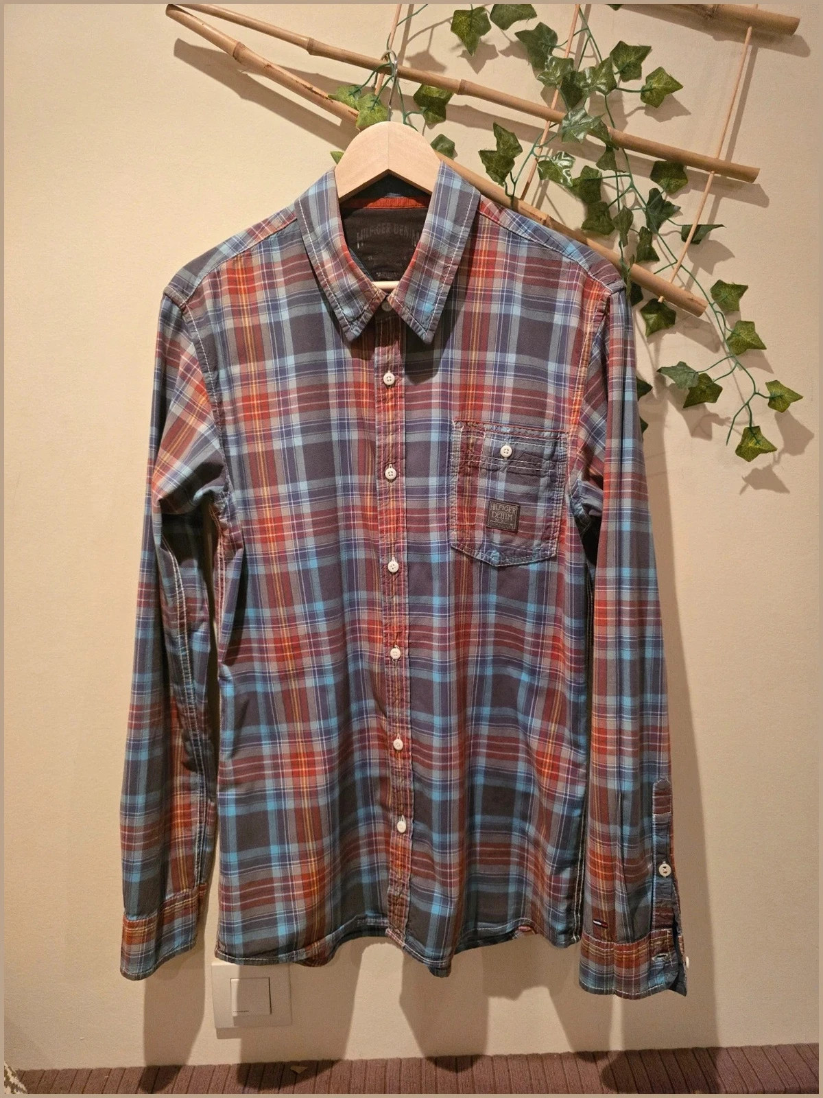 Camisa de cuadros Tommy Hilfiger denim-talla L 1