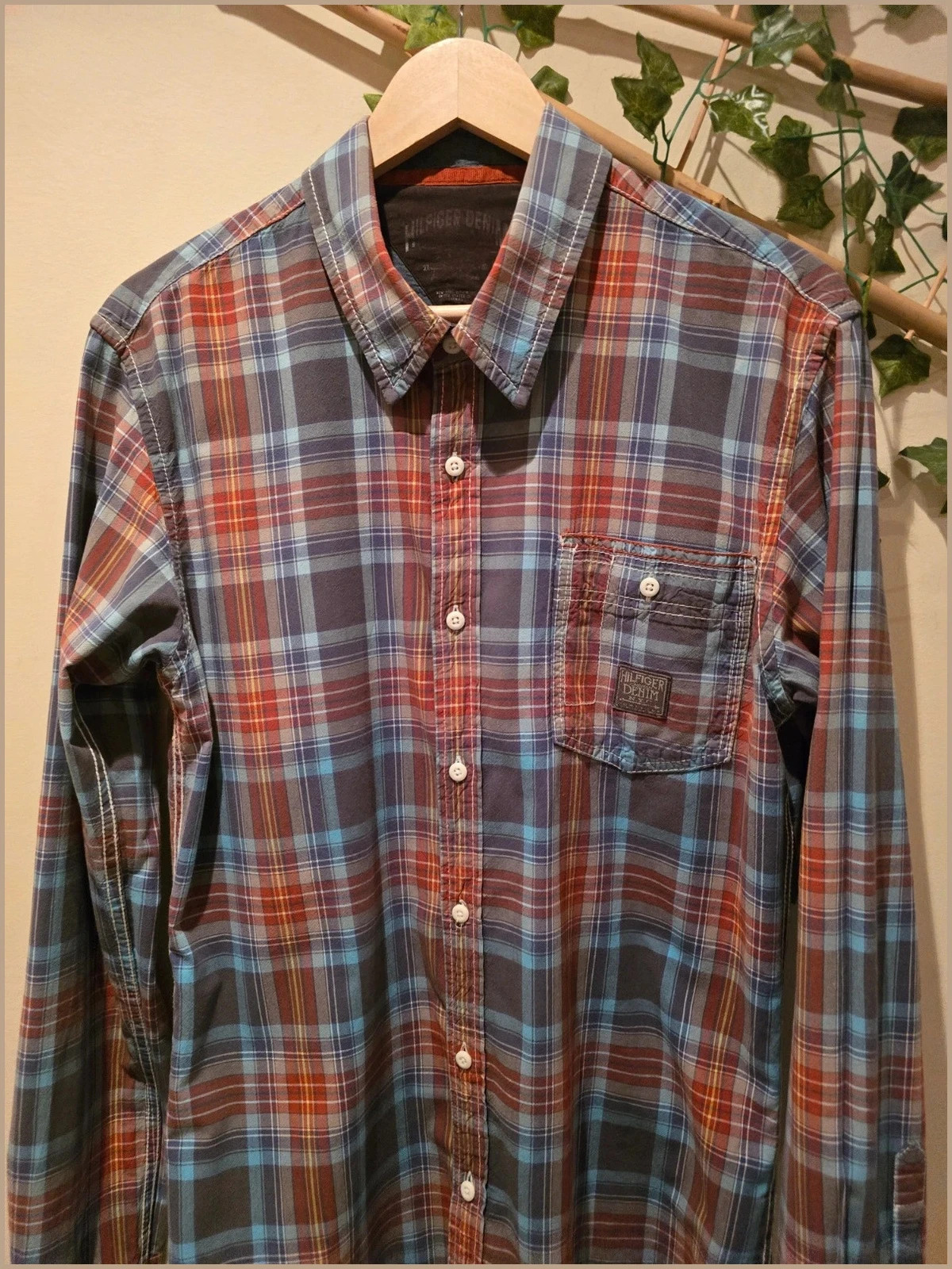 Camisa de cuadros Tommy Hilfiger denim-talla L 3