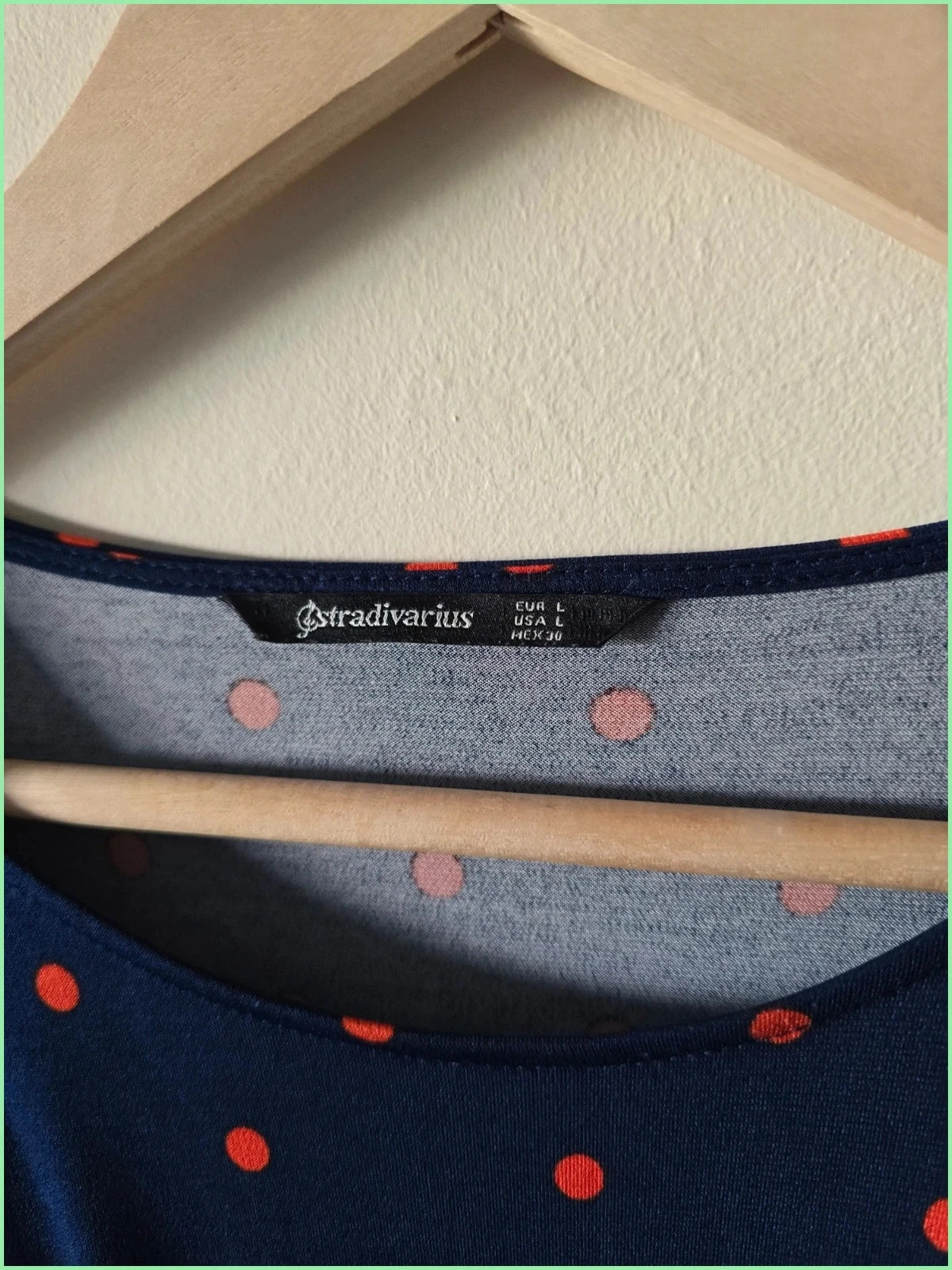 Vestido corto de lunares Stradivarius Talla L (40) - Azul marino y rojo 3