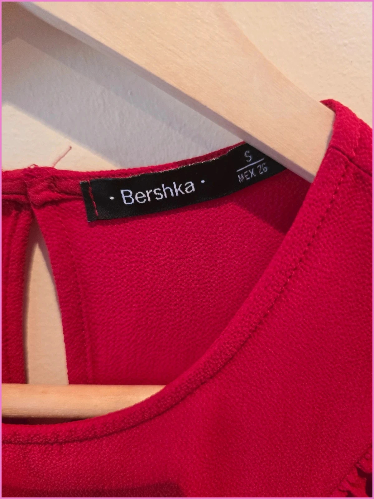 Blusa roja de Bershka-talla S-buen estado 4