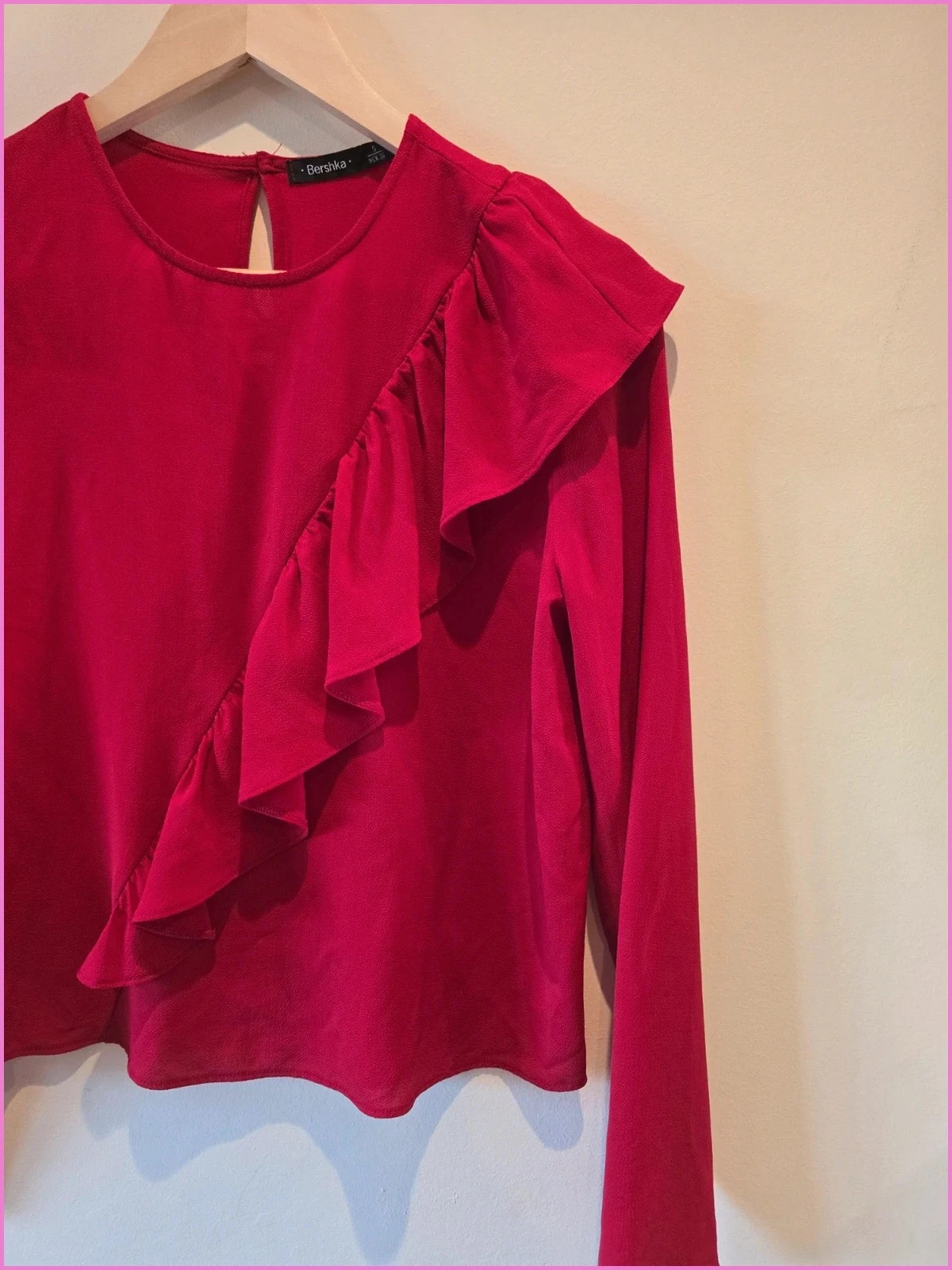 Blusa roja de Bershka-talla S-buen estado 3