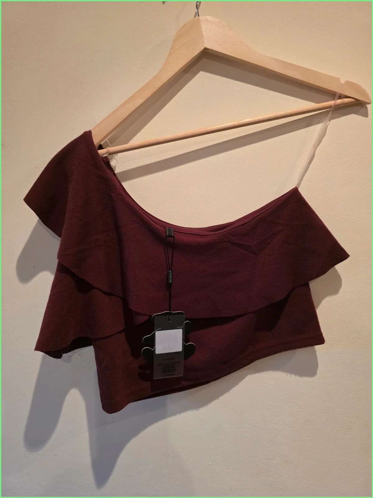 Top asimetrico color burdeos Morango-Nuevo-talla L 2