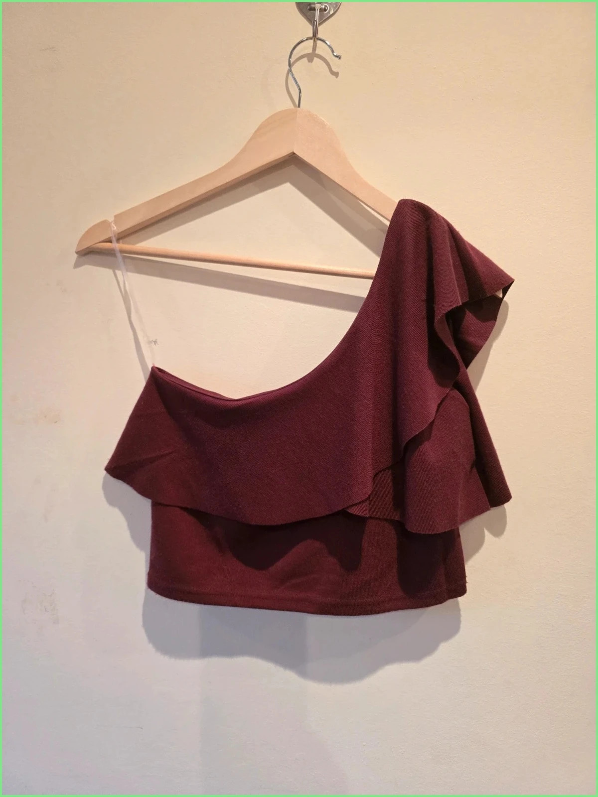 Top asimetrico color burdeos Morango-Nuevo-talla L 1