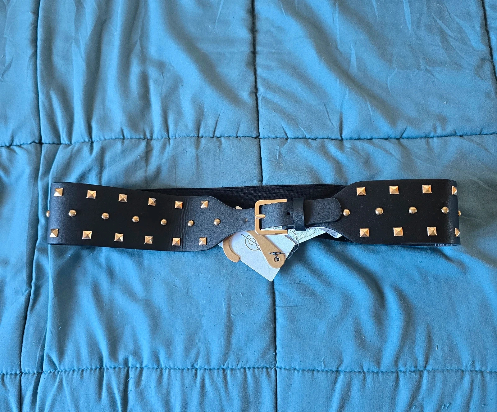 Cinturón Ancho Elástico Stradivarius con Tachuelas – Nuevo! 1