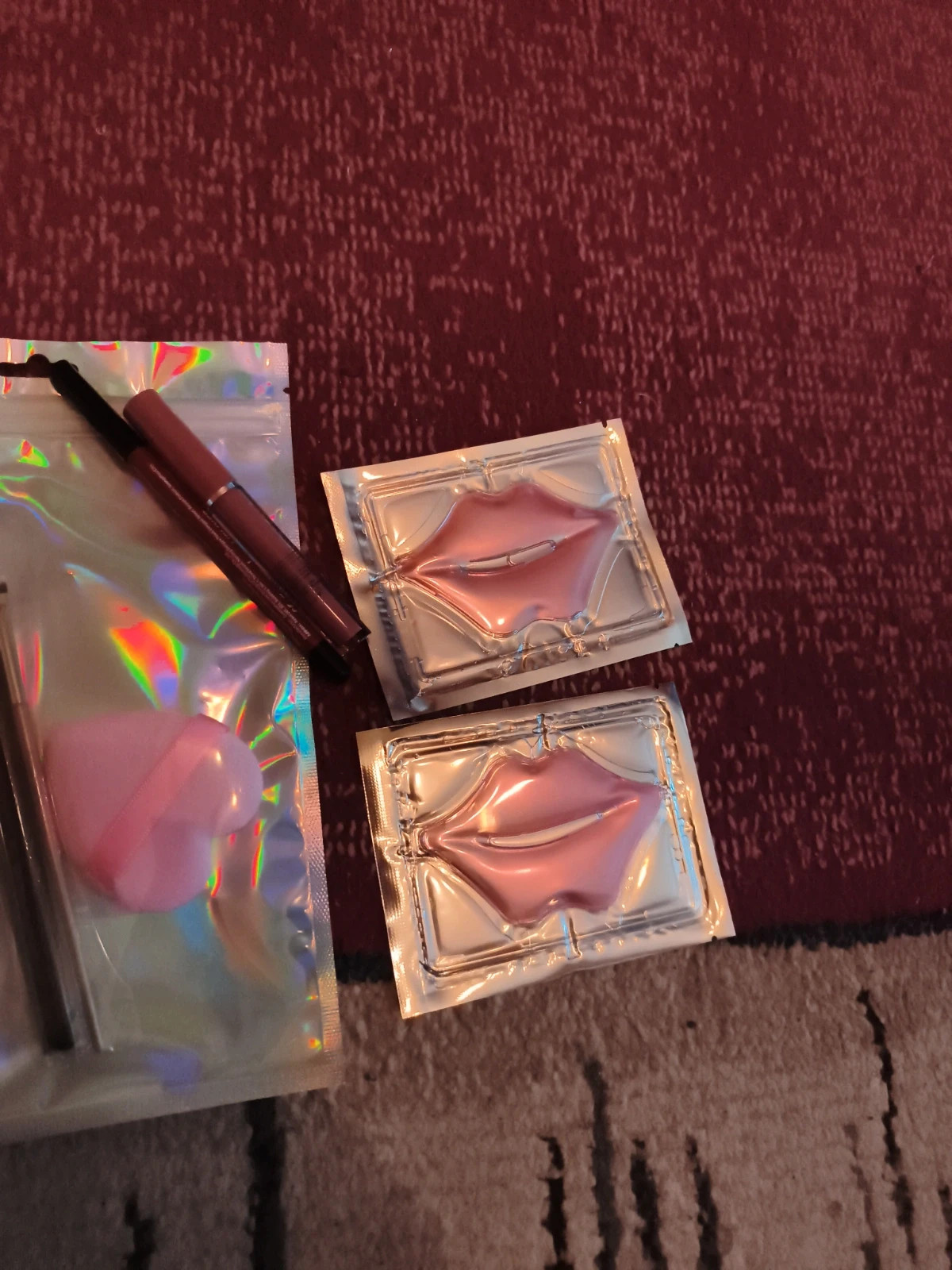 Szépség szett szájmaszk isana vatta korong kevés hiányzik belőle aloe Veras szajceruza 4