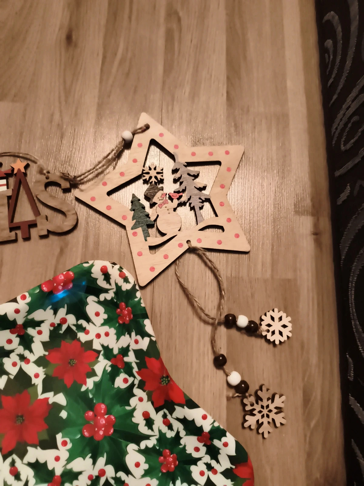 Karácsonyi díszek dekoráció tálca egybe eladó 2