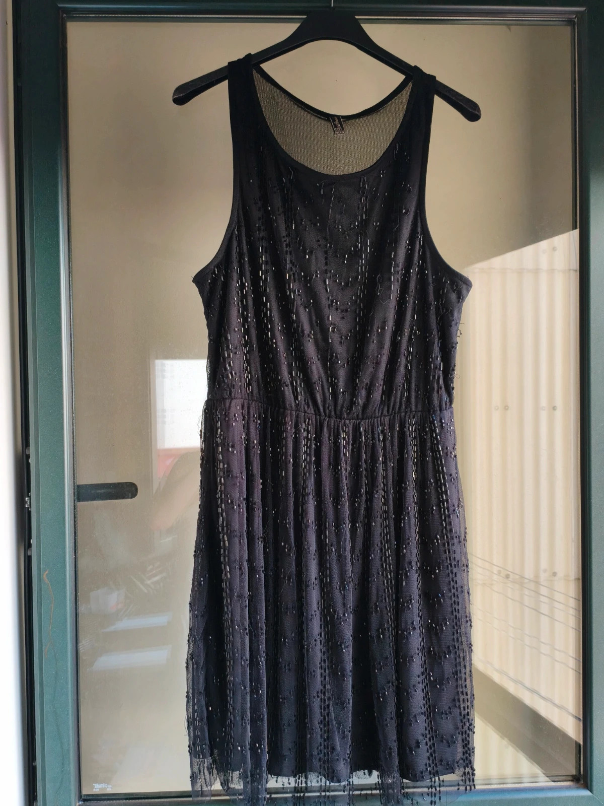 Vestido de noche vintage con brillo – talla L 1