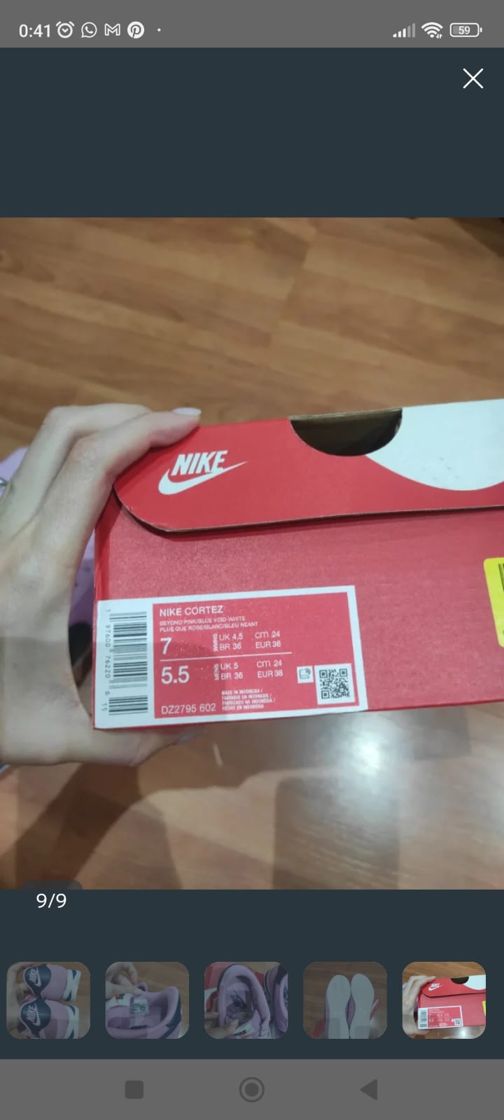 Zapatillas deportivas casual de mujer Nike Cortez. Nuevas con etiquetas 2