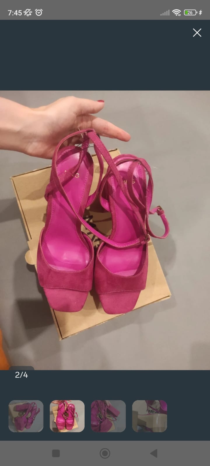 Sandalias de tacon color fucsia. Nuevas con etiquetas 3