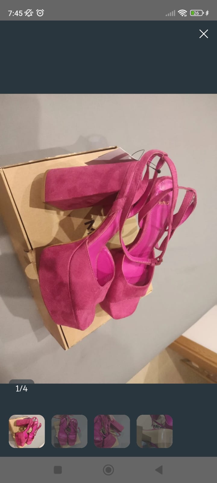 Sandalias de tacon color fucsia. Nuevas con etiquetas 1
