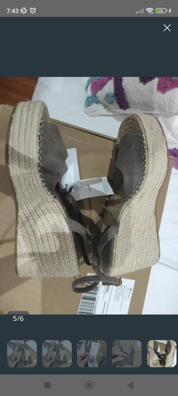 Sandalias cuña de piel de mujer. Numero 39. Nuevas con etiquetas 2