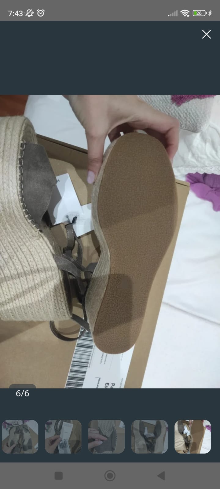 Sandalias cuña de piel de mujer. Numero 39. Nuevas con etiquetas 3
