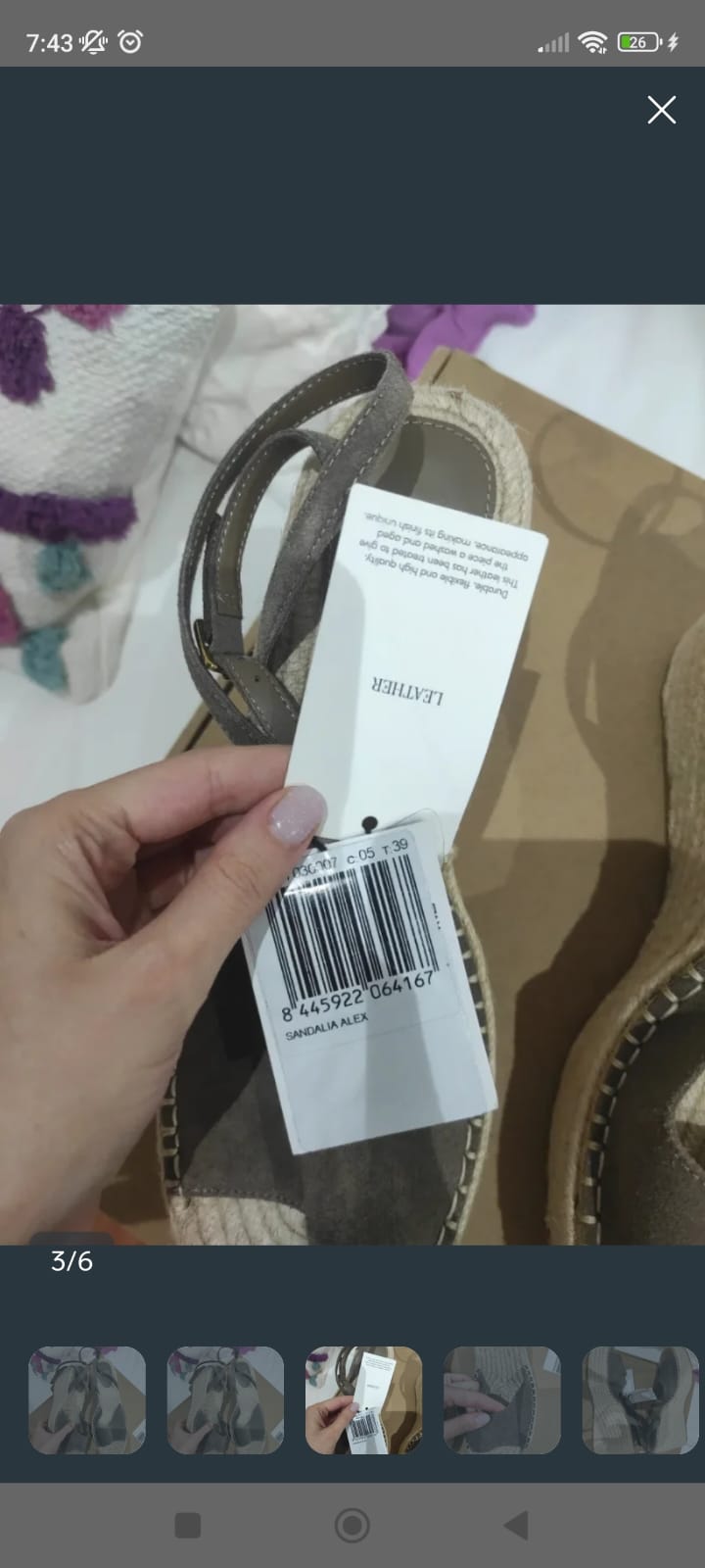 Sandalias cuña de piel de mujer. Numero 39. Nuevas con etiquetas 4