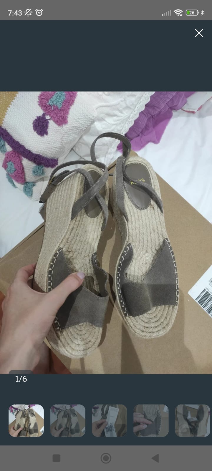 Sandalias cuña de piel de mujer. Numero 39. Nuevas con etiquetas 1