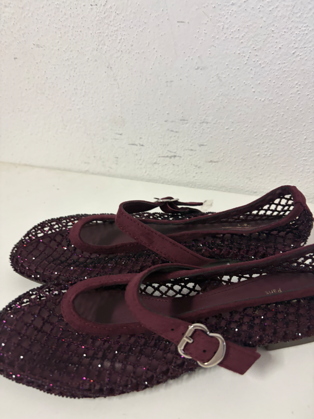 Ballerina donna bordeaux glitter tg 36 nuova 3