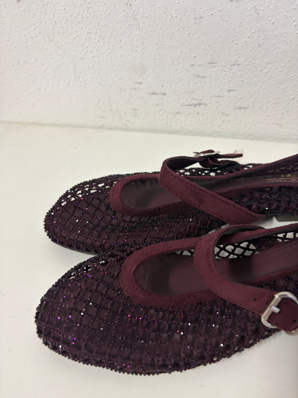 Ballerina donna bordeaux glitter tg 36 nuova 4