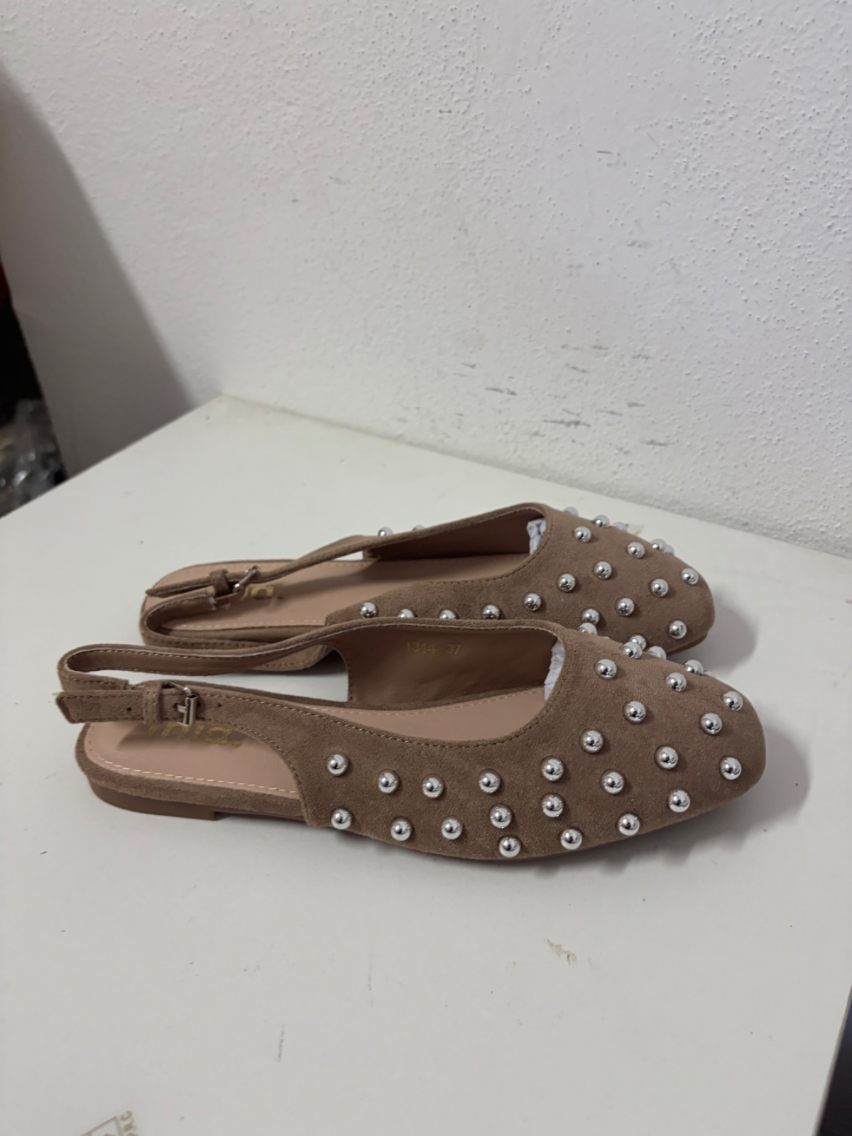 Ballerina donna beige con borchie tg 37 4