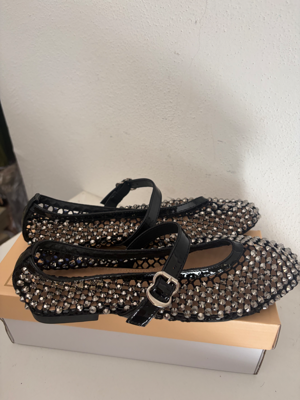 Ballerina donna strass nera tg 38 4