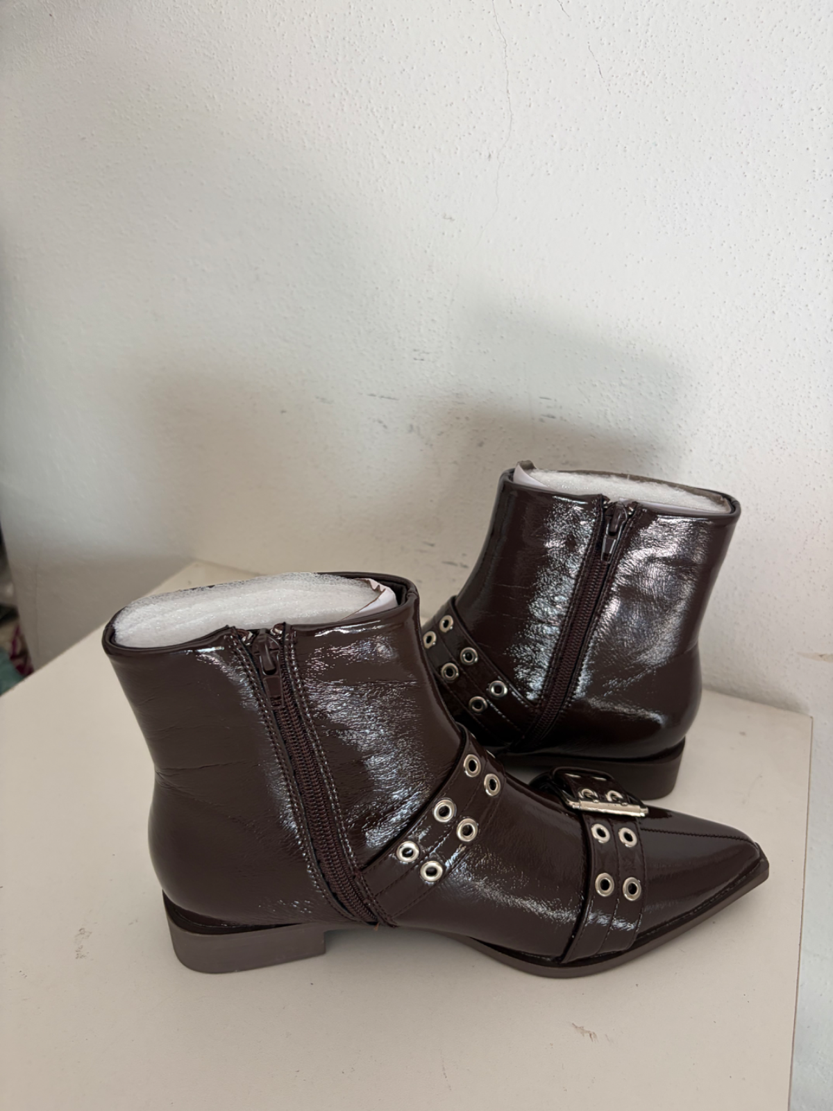 Stivaletti donna marrone con fibbia tg 37 nuovo 3