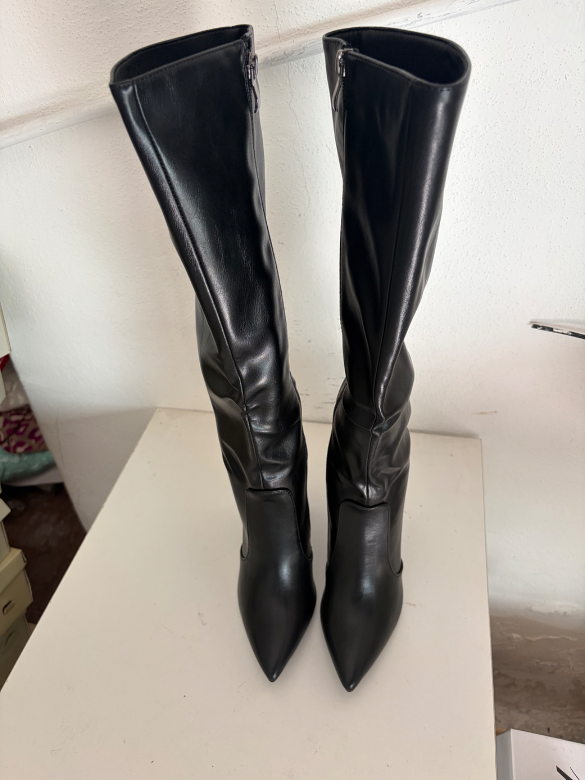 Stivali donna Nero tg 37 con zip nuovo 3