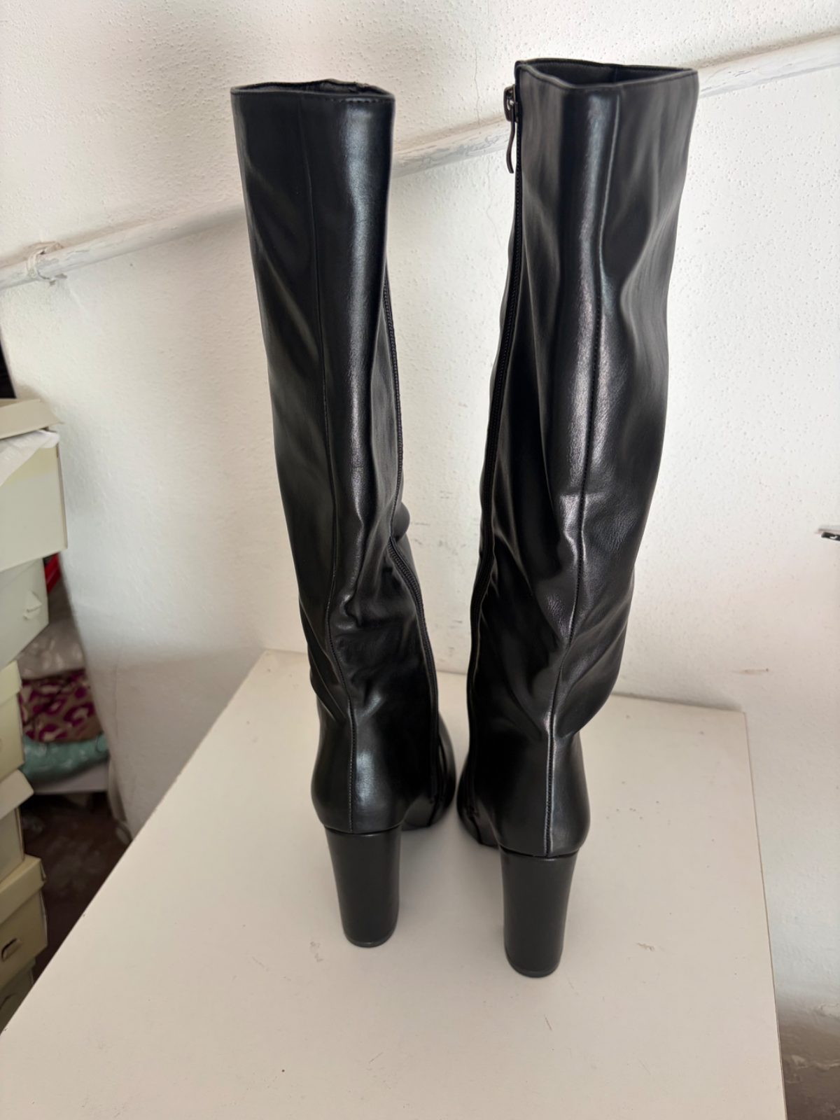 Stivali donna Nero tg 37 con zip nuovo 4