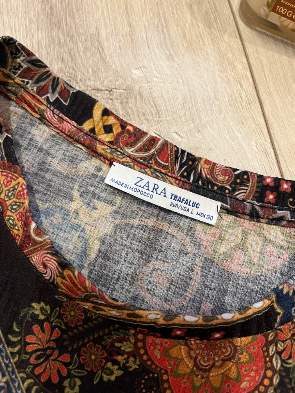 Zara fekete piros tunika felső L 40 2