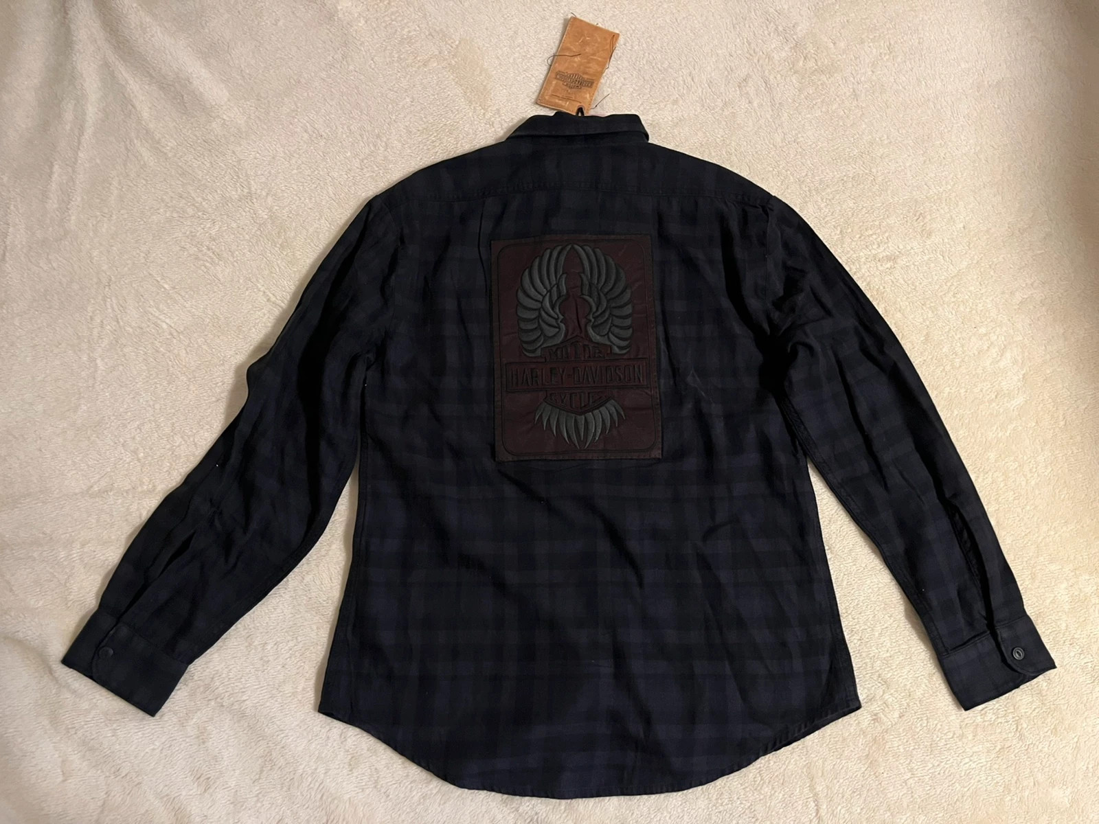 Harley-Davidson Women's Applique Plaid Flannel Relaxed Fit Shirt 2