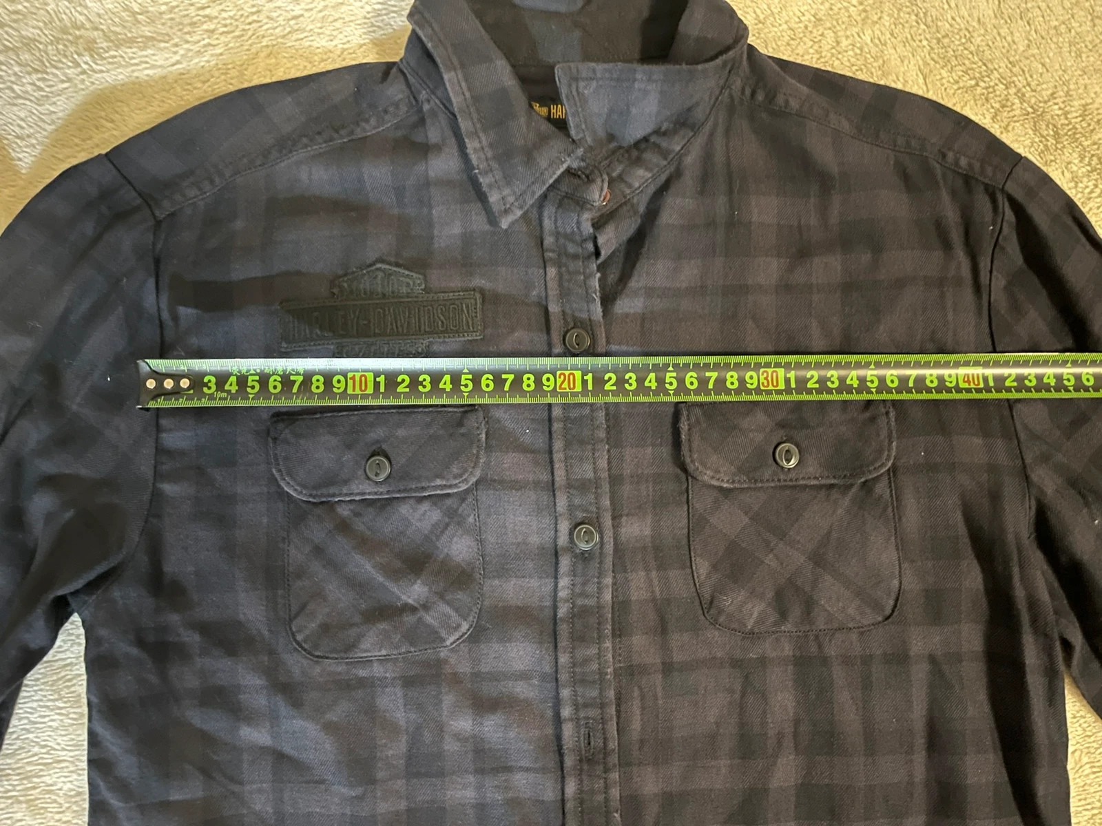 Harley-Davidson Women's Applique Plaid Flannel Relaxed Fit Shirt 4