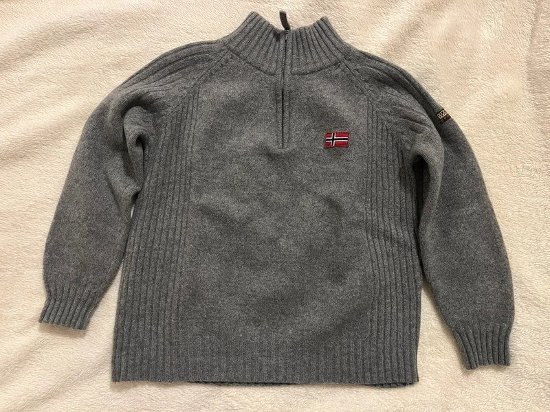 Napapijri Geographic Flag Quarter Zip Sweater 1