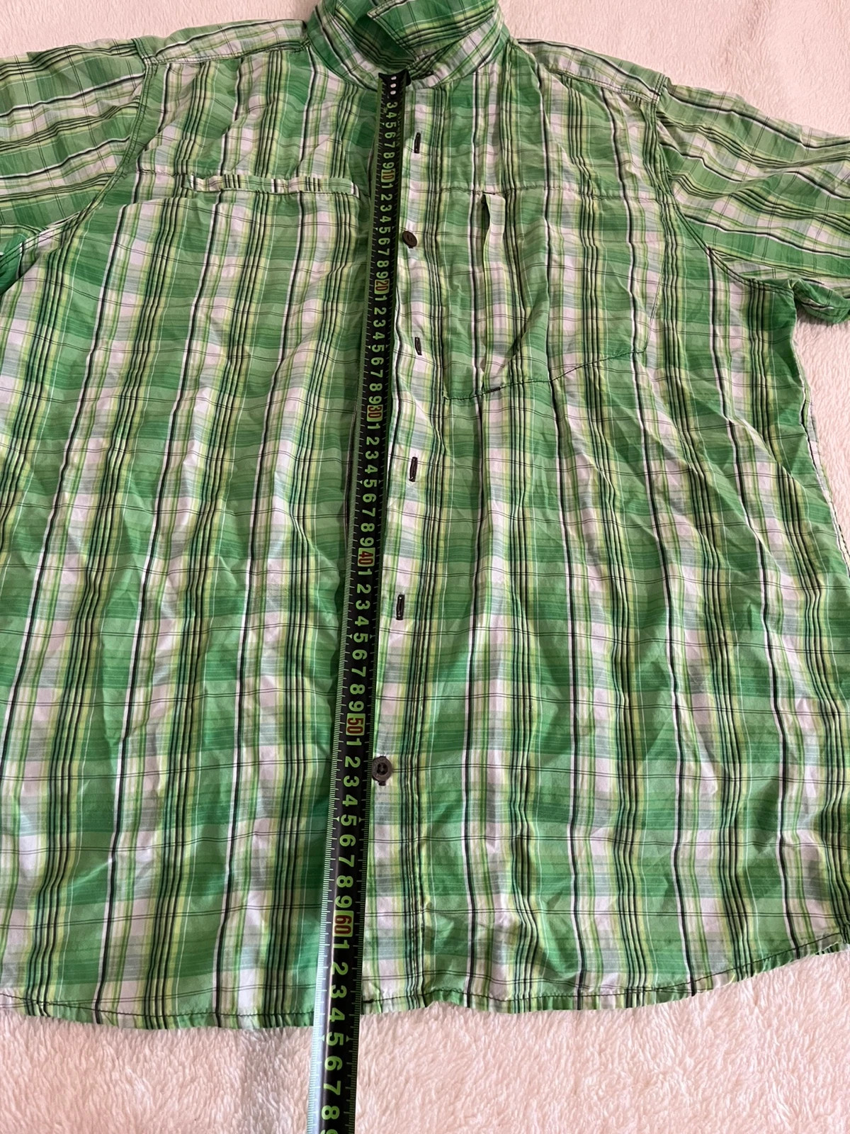 The North Face plaid short sleeve button down men’s 3