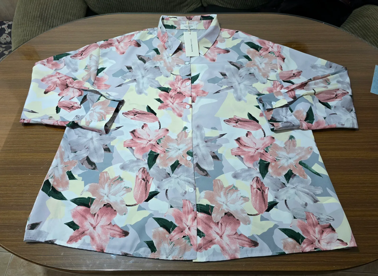 Camisa de manga larga floral T. 54 2