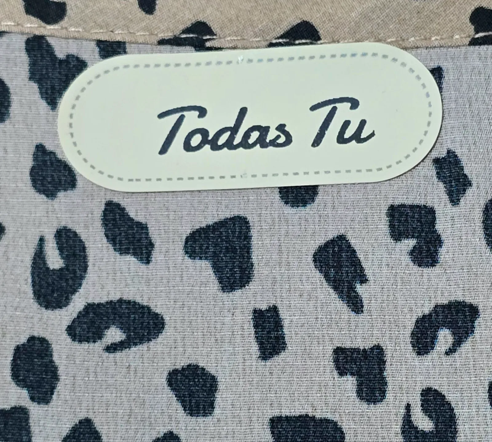 Blusa manga larga marrón y negra T.54 4
