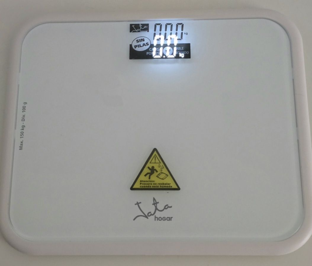 Báscula Digital Recargable USB Jata Hogar Hasta 150 kg 4