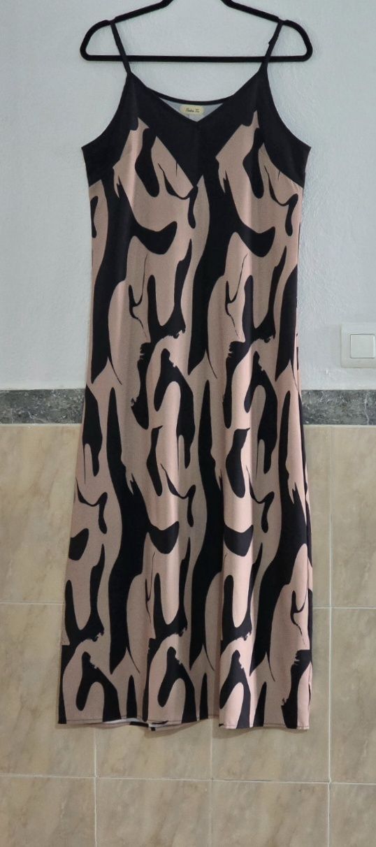 Vestido Largo Y2K Estampado Abstracto Talla M 4