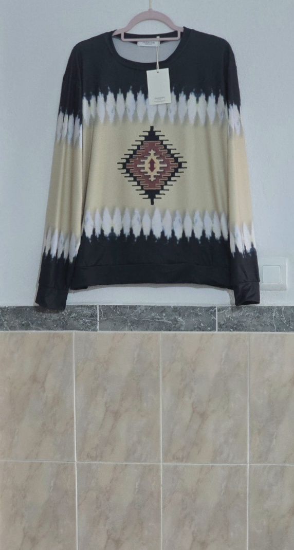 Camiseta manga larga Tie Dye étnico T. XL 1