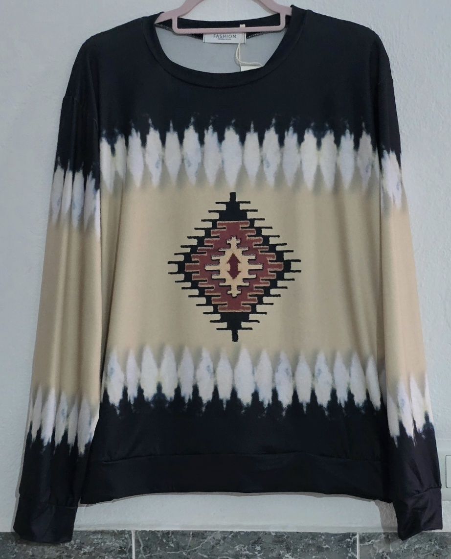 Camiseta manga larga Tie Dye étnico T. XL 2