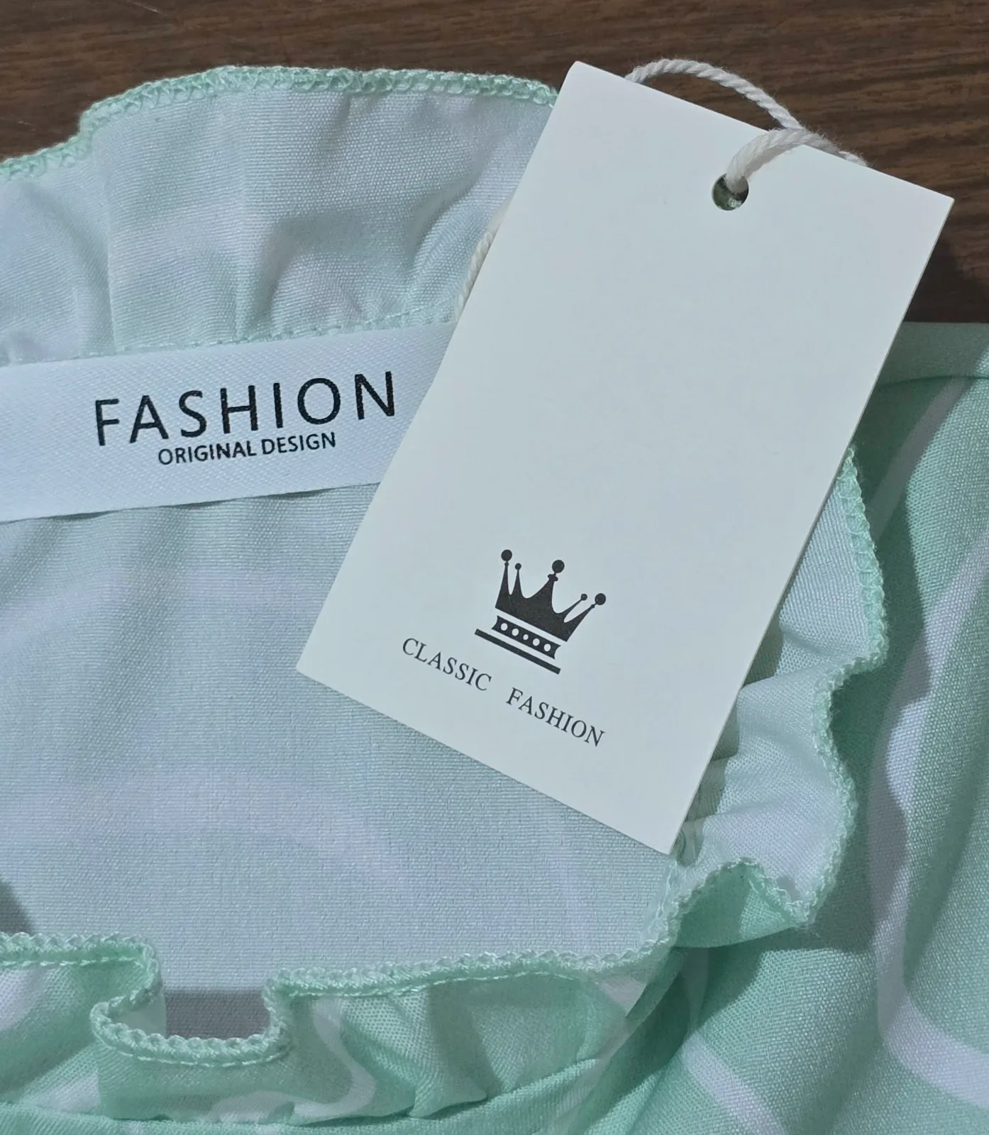 Blusa Talla 46 Verde Menta Estampado Ondas 3