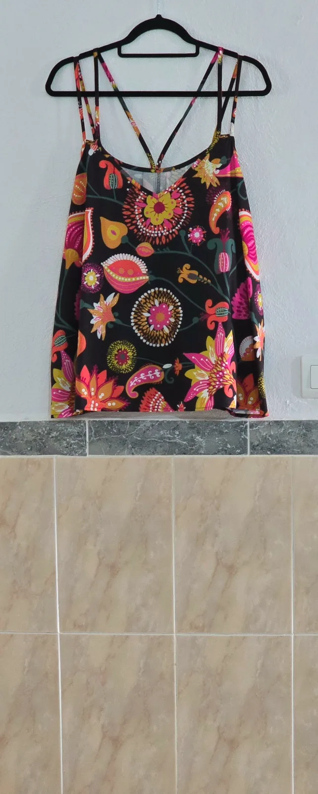 Top tirantes boho estampado tropical 1