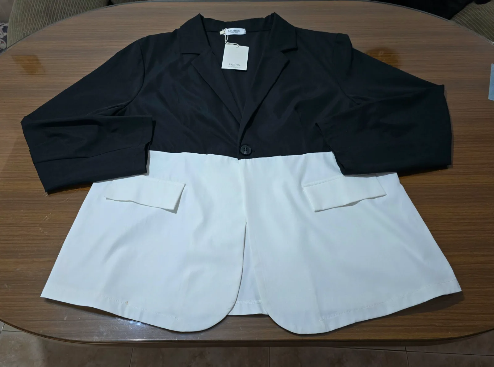 Blazer Talla 48 Bicolor Negro/Blanco 3