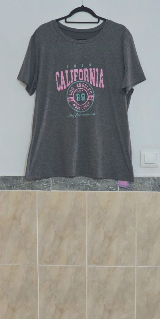 Camiseta T.XXL Gris California Los Angeles Estilo Y2K 3
