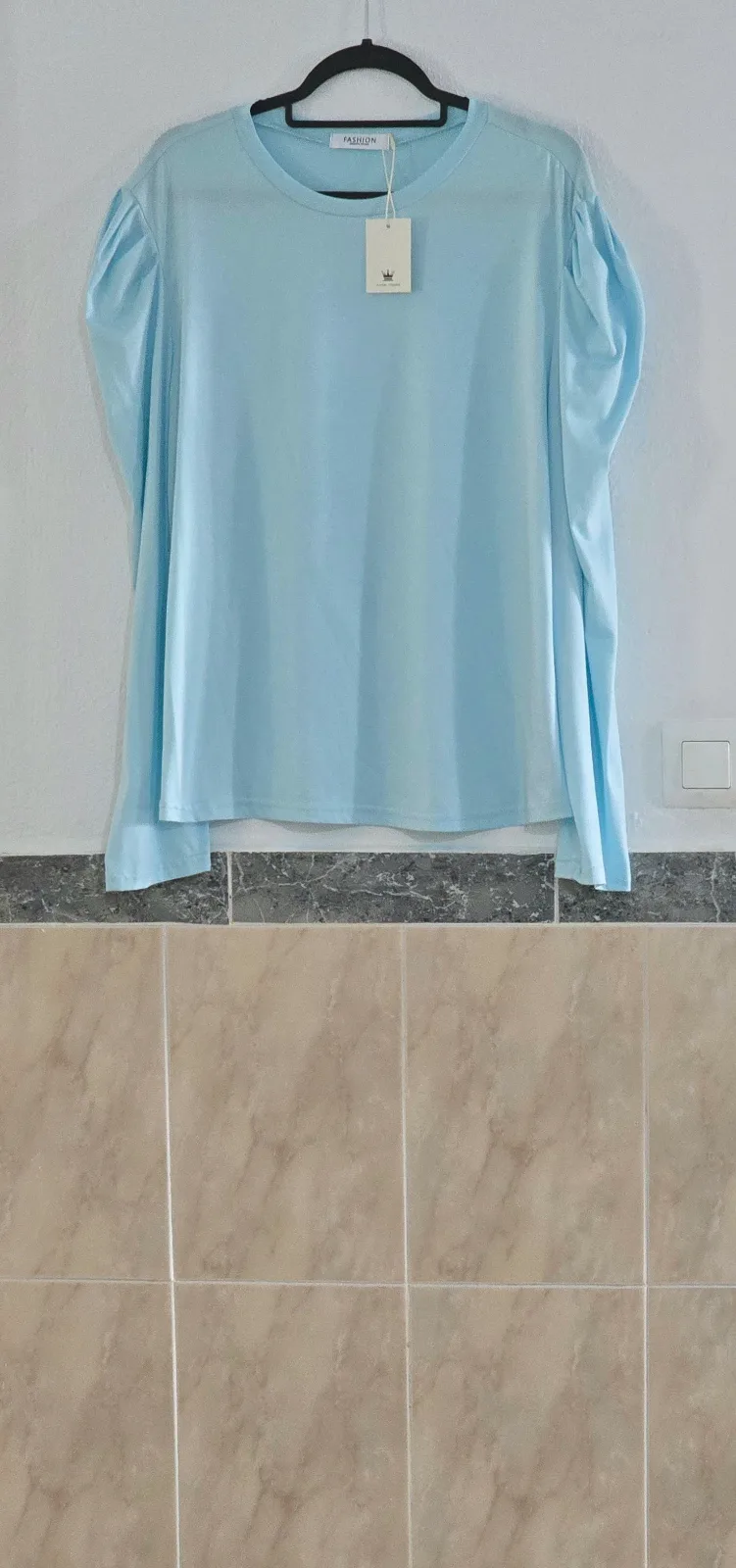 Camiseta celeste de manga larga talla 50 1