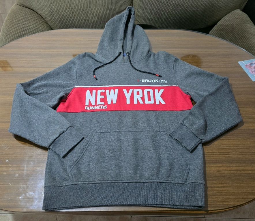 Sudadera con capucha estilo vintage Y2K gris XL 2