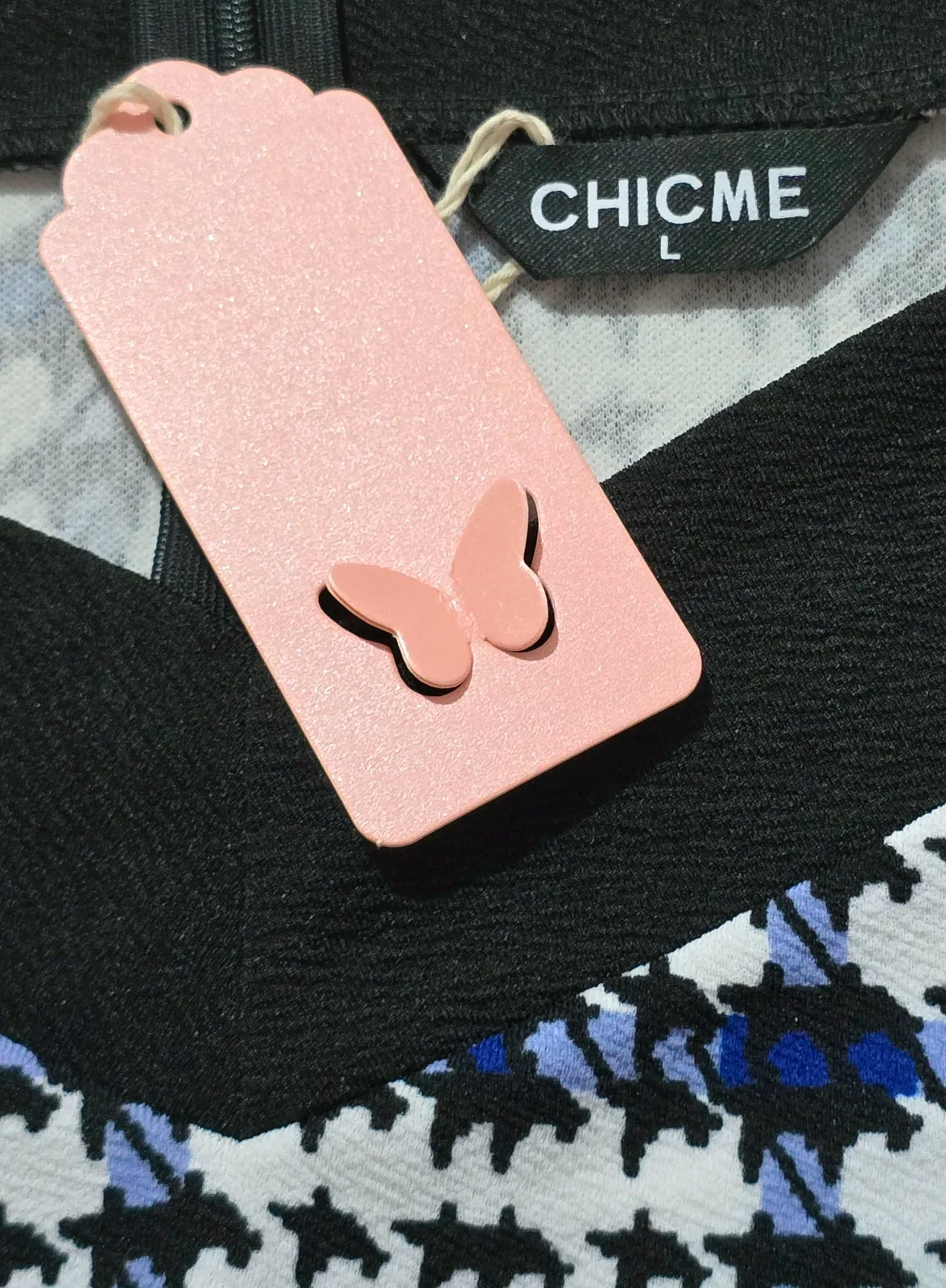 Vestido volantes estampado pata de gallo T.L 4