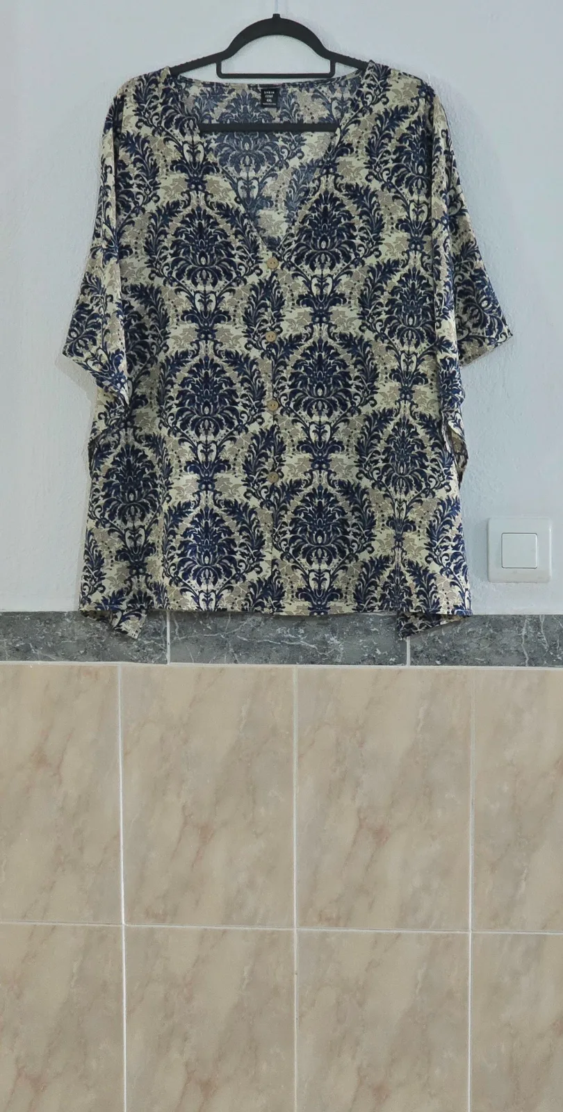 Blusa holgada manga corta murciélago estilo boho 1