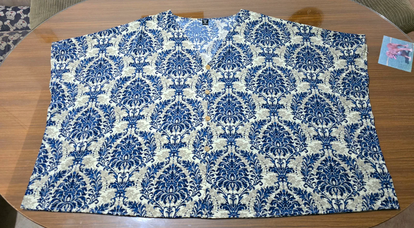 Blusa holgada manga corta murciélago estilo boho 2