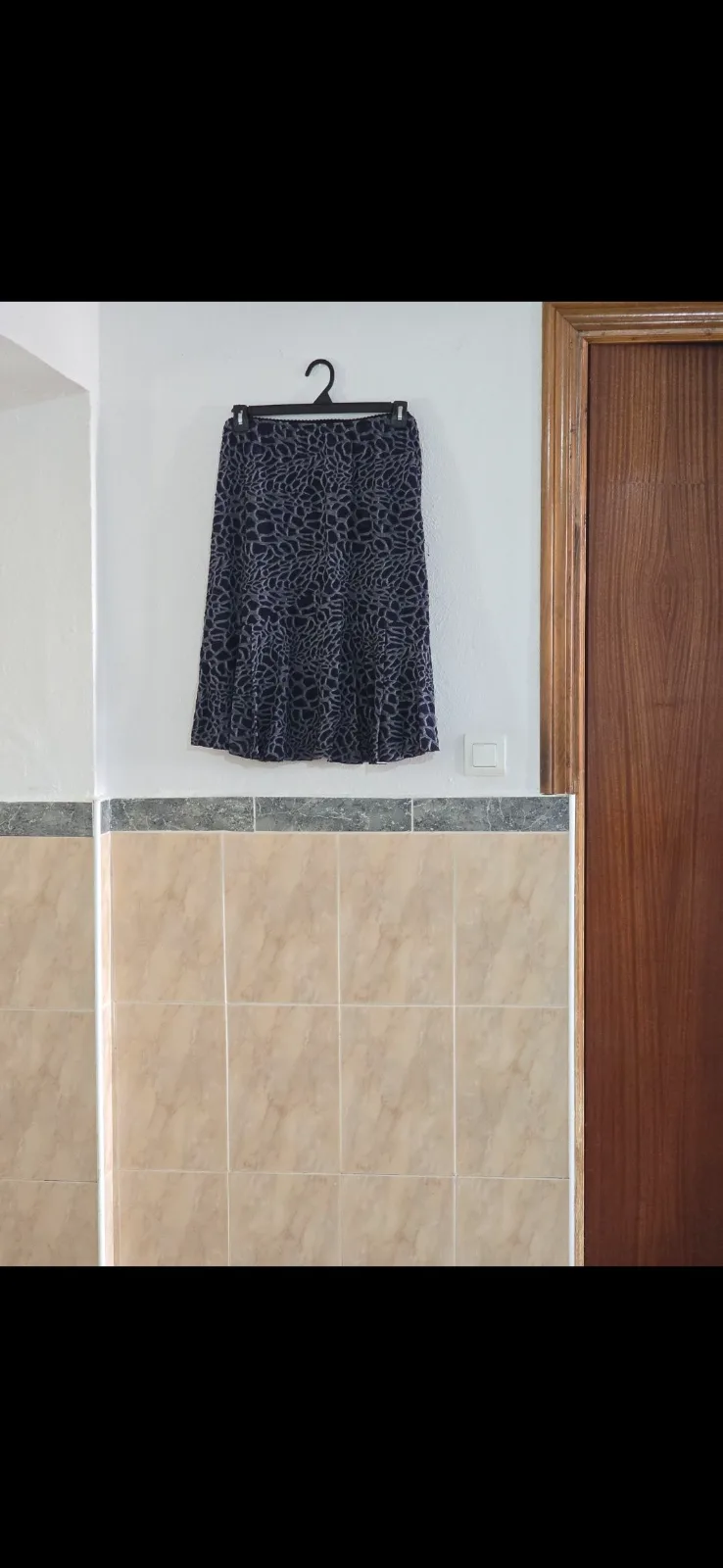 Falda azul Talla 52 estampado abstracto 1