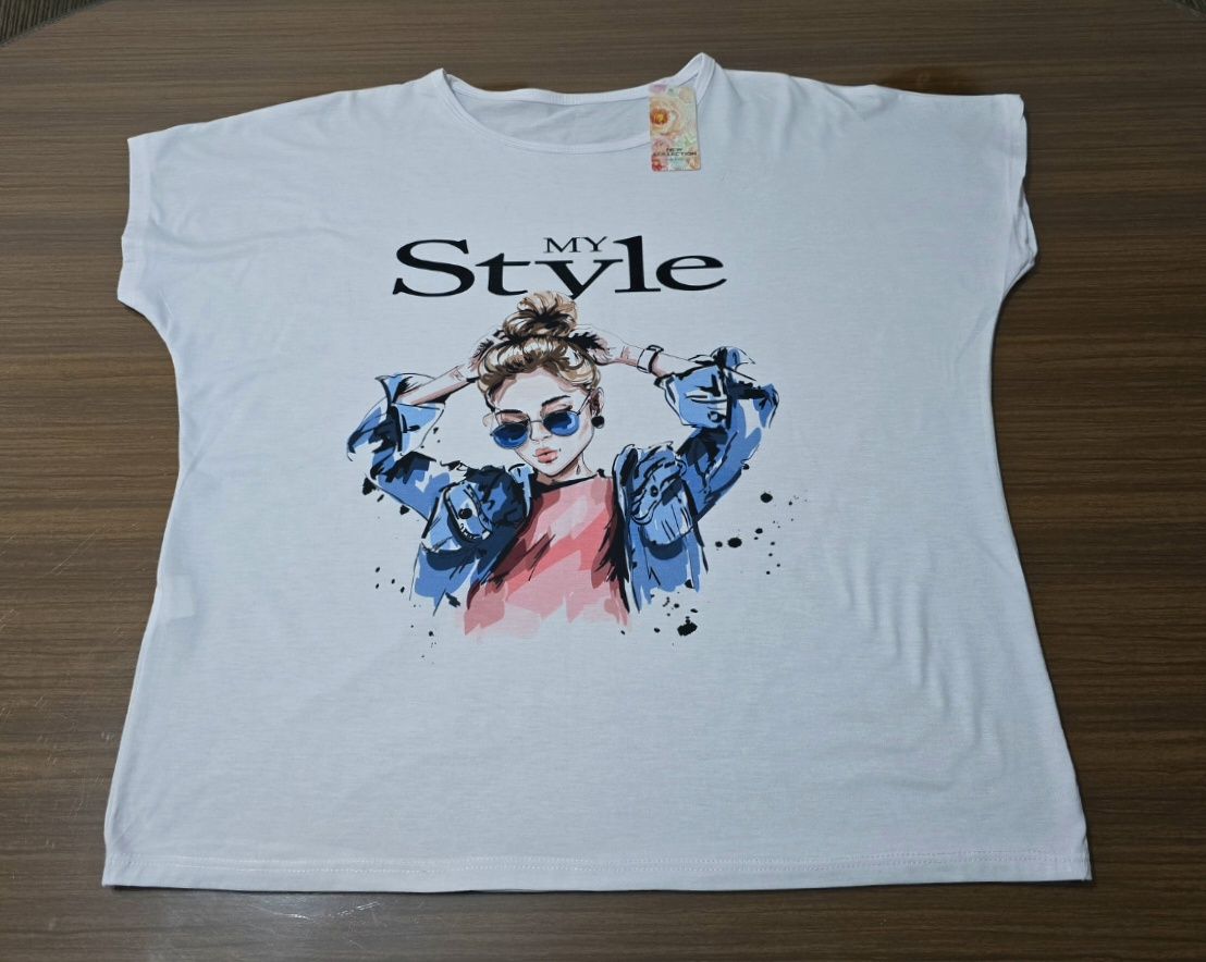 Camiseta blanca ilustración "My Style" Y2K // T-shirt blanc "My Style" avec illustration Y2K 2